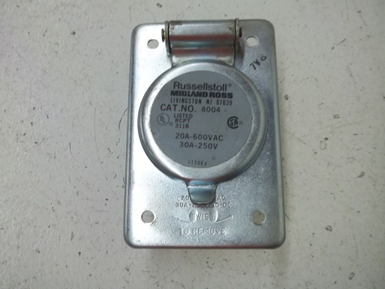 RUSSELLSTOLL 8004 RECEPTACLE *USED*