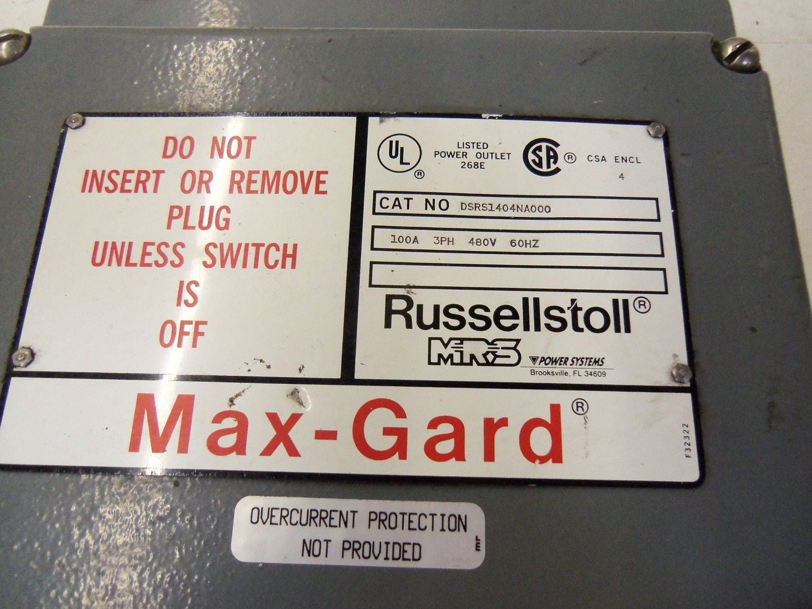 RUSSELL STOLL DSRS1404NA000 *USED*