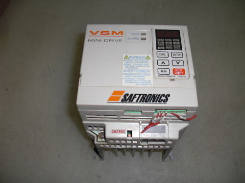 SAFTRONICS VSM MINI-DRIVE CIMR-XCBU40P7 AC INVERTER DRIVE *USED*