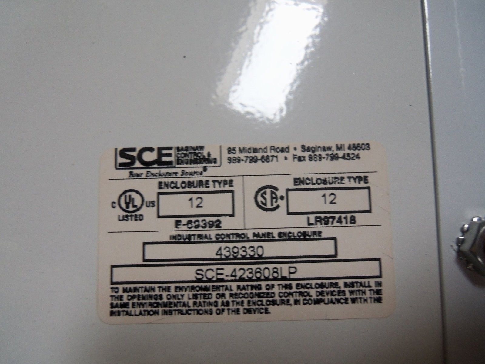 SCE SCE-423608LP ENCLOSURE *NEW NO BOX*