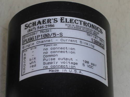 SCHAER'S ELECTRONICS PU961P100/5-S NSNP
