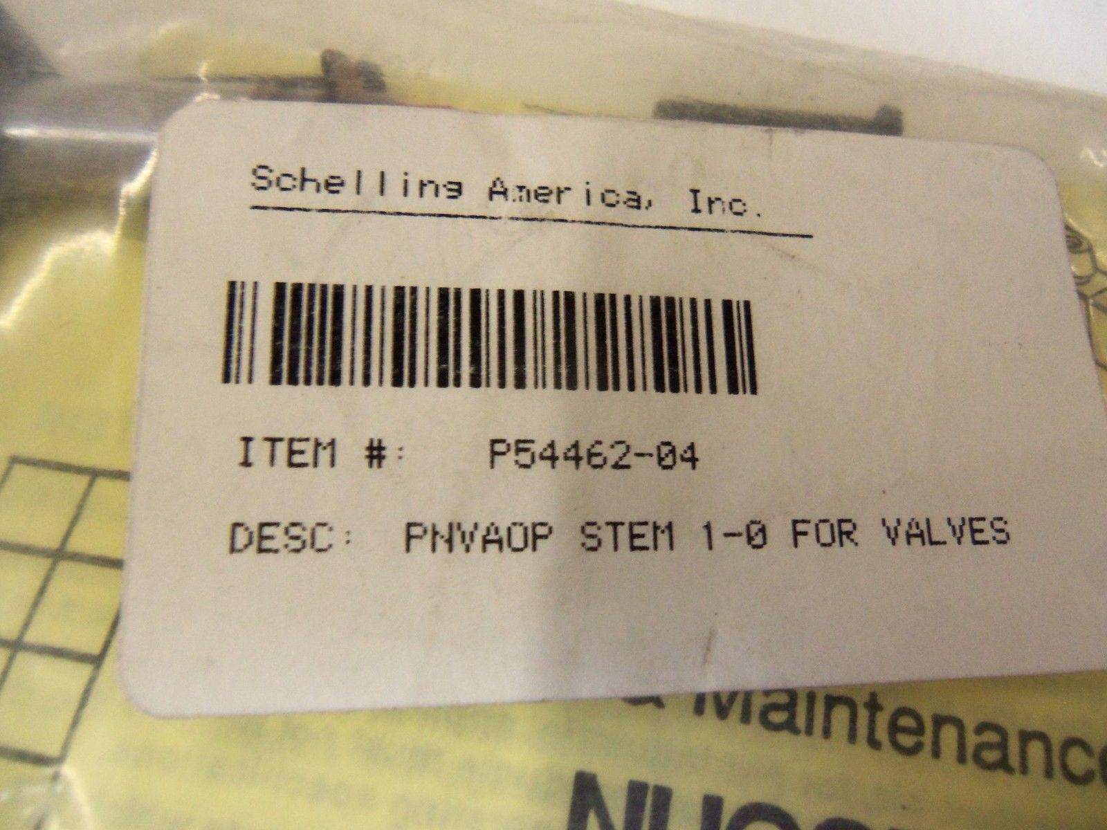 SCHELLING AMERICA, INC. P54462-04 SOLENOID VALVE *NEW IN FACTORY BAG*