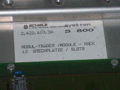 SCHIELE SYSTRON S800 2.422.410.30 12 SLOT MODULE RACK *NEW NO BOX*