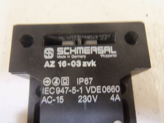 SCHMERSAL AZ16-03ZVK SAFETY SWITCH *USED*