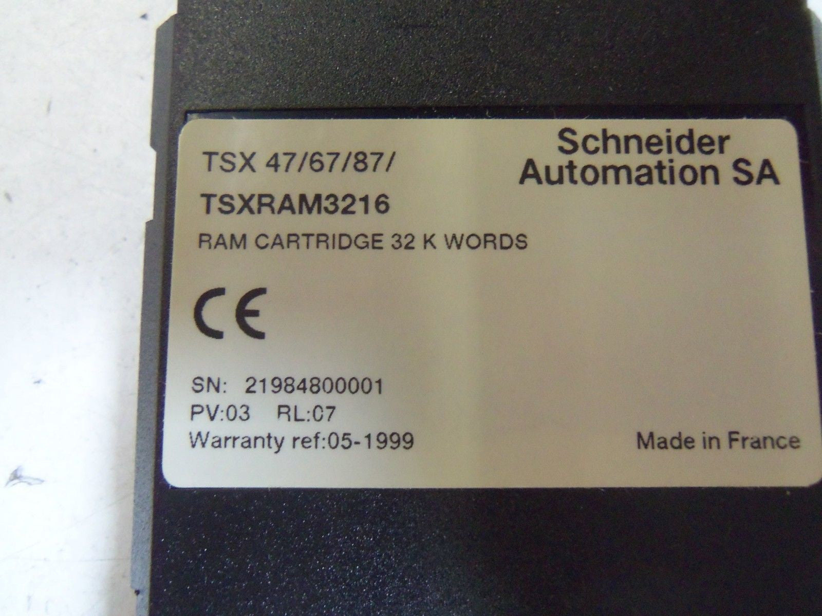 SCHNEIDER AUTOMATION TSXRAM3216 RAM CARTRIDGE *NEW IN BOX*