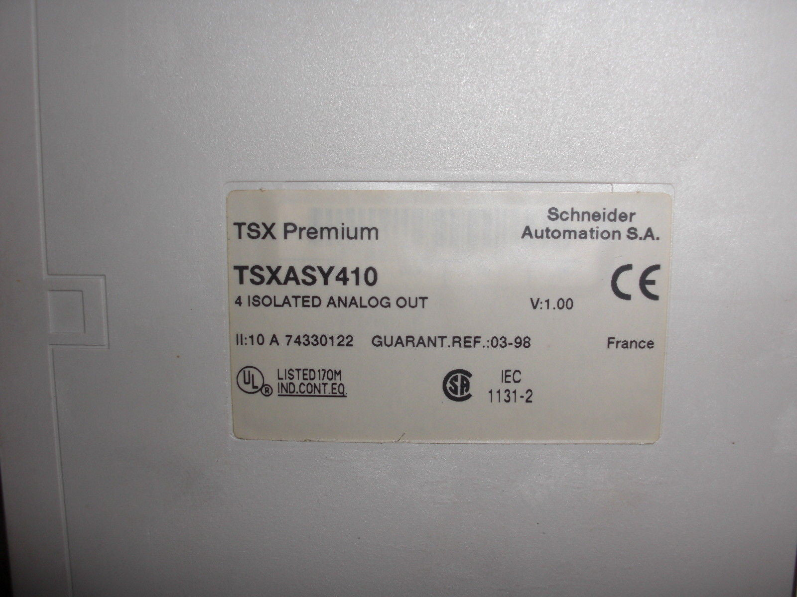 SCHNEIDER AUTOMATION TSXASY410 *USED*