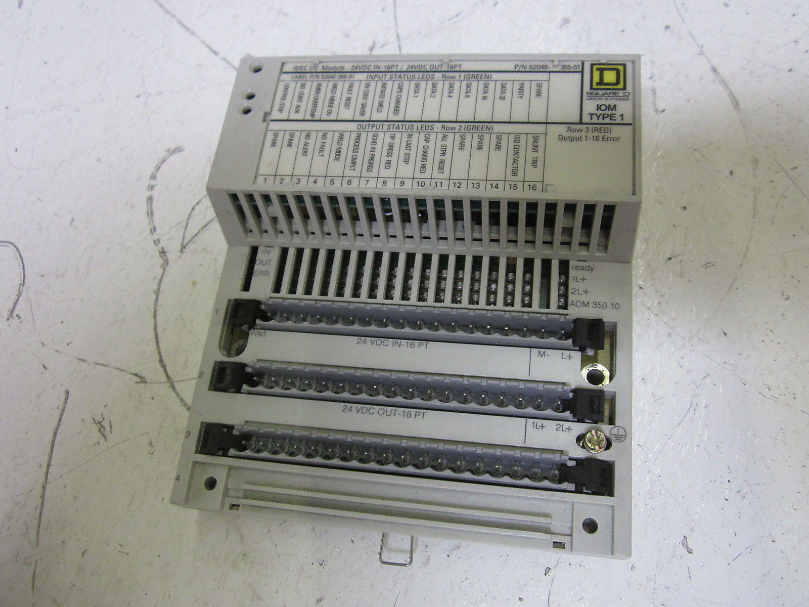 SCHNEIDER AUTOMATION 170ADM35010 W/ SQUARE D 52046-355-51 MODULE *USED*