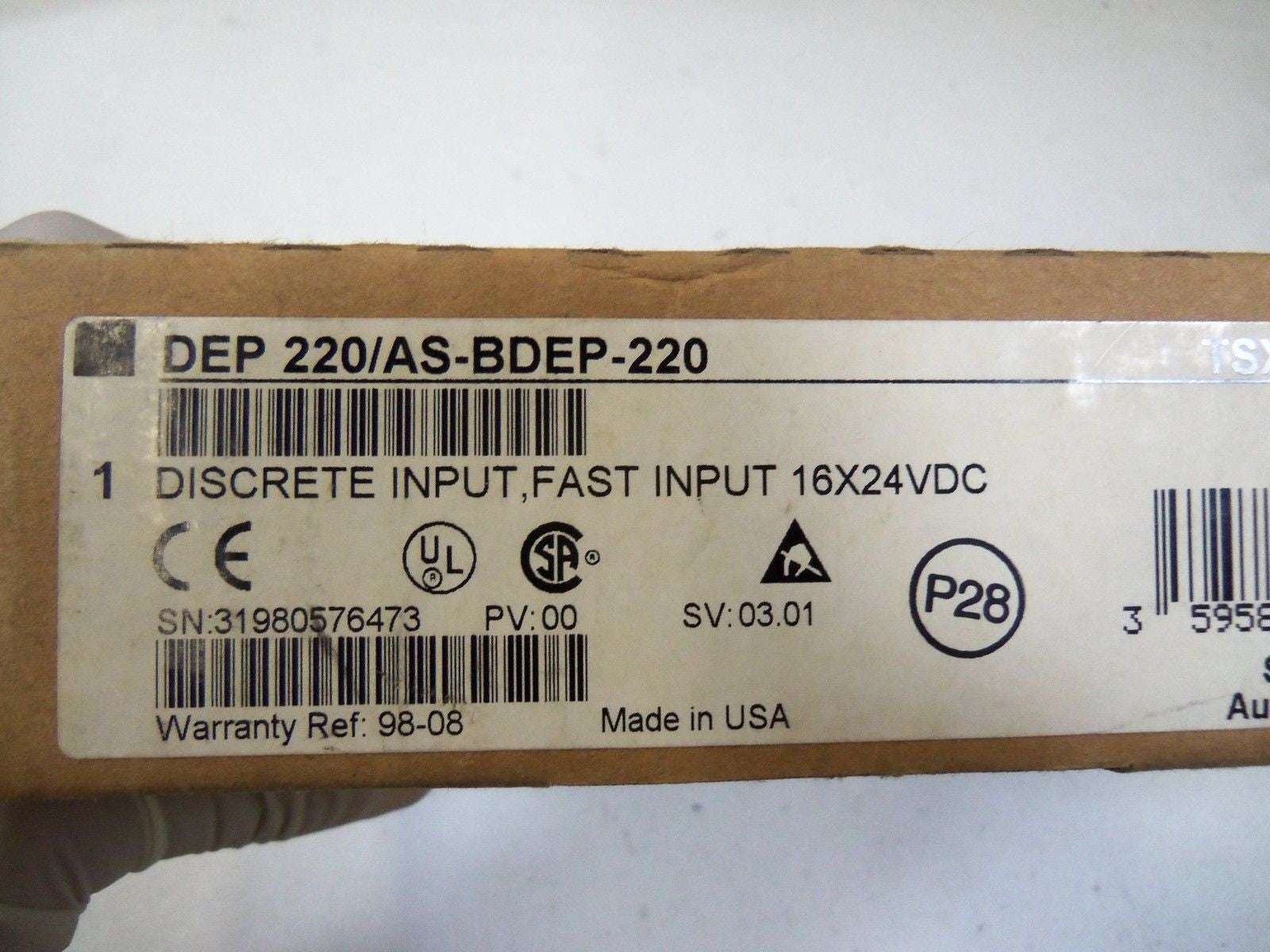 SCHNEIDER AUTOMATION DEP 220/AS-BDEP-220 *FACTORY SEALED*