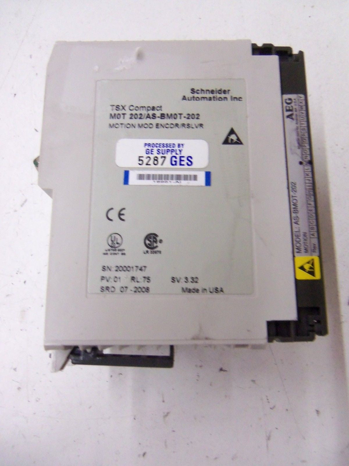 SCHNEIDER AUTOMATION MOT 202/AS-BMOT-202 *USED *
