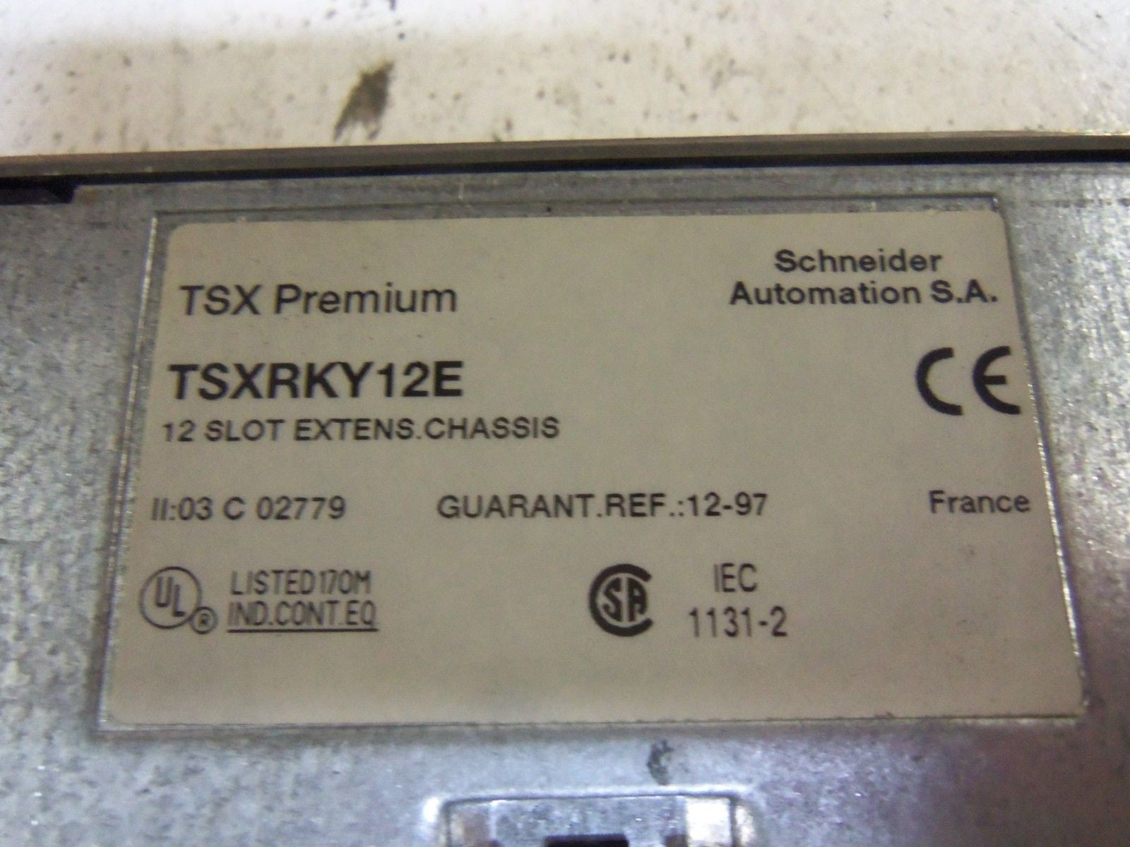 SCHNEIDER AUTOMATION TSXRKY12E RACK 12SLOT EXPANDABLE CHASSIS *USED*