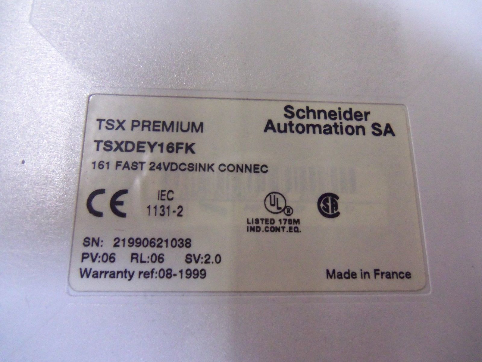SCHNEIDER AUTOMATION TSXDEY16FK *USED*