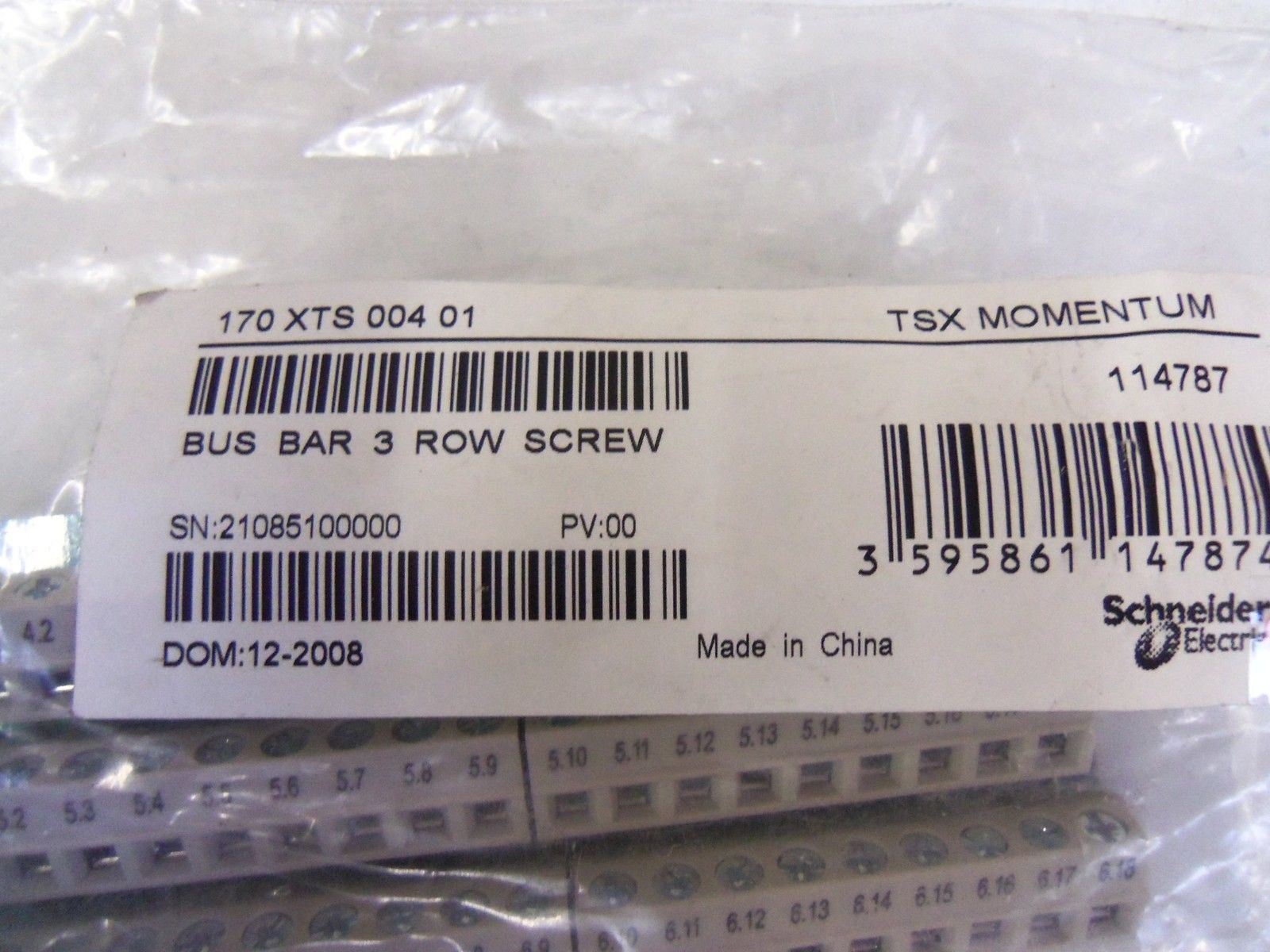 SCHNEIDER ELECTRIC TSX MOMENTUM 170 XTS 004 01 BUS BAR SCREW *NEW NO BOX*