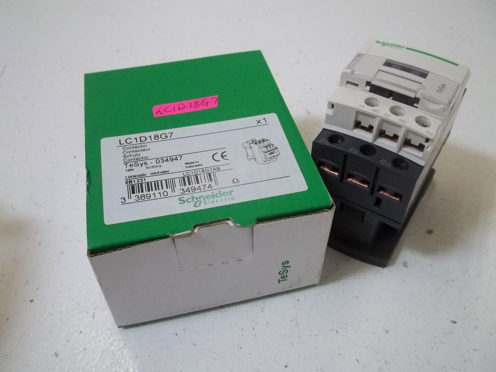 SCHNEIDER ELECTRIC LC1D18G7 CONTACTOR *NEW IN BOX*