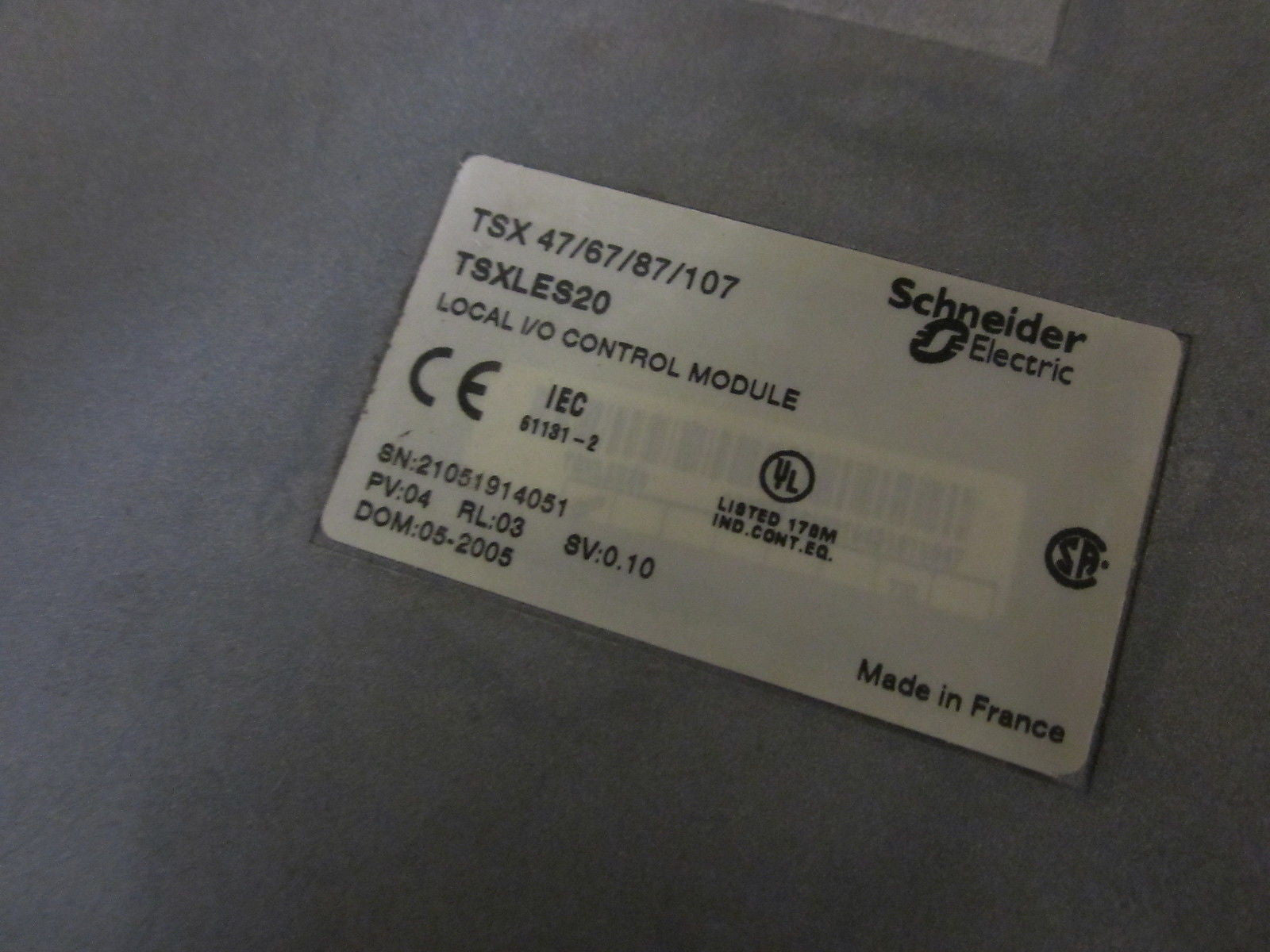 SCHNEIDER ELECTRIC TSXLES20 LOCAL I/O CONTROL MODULE *USED*