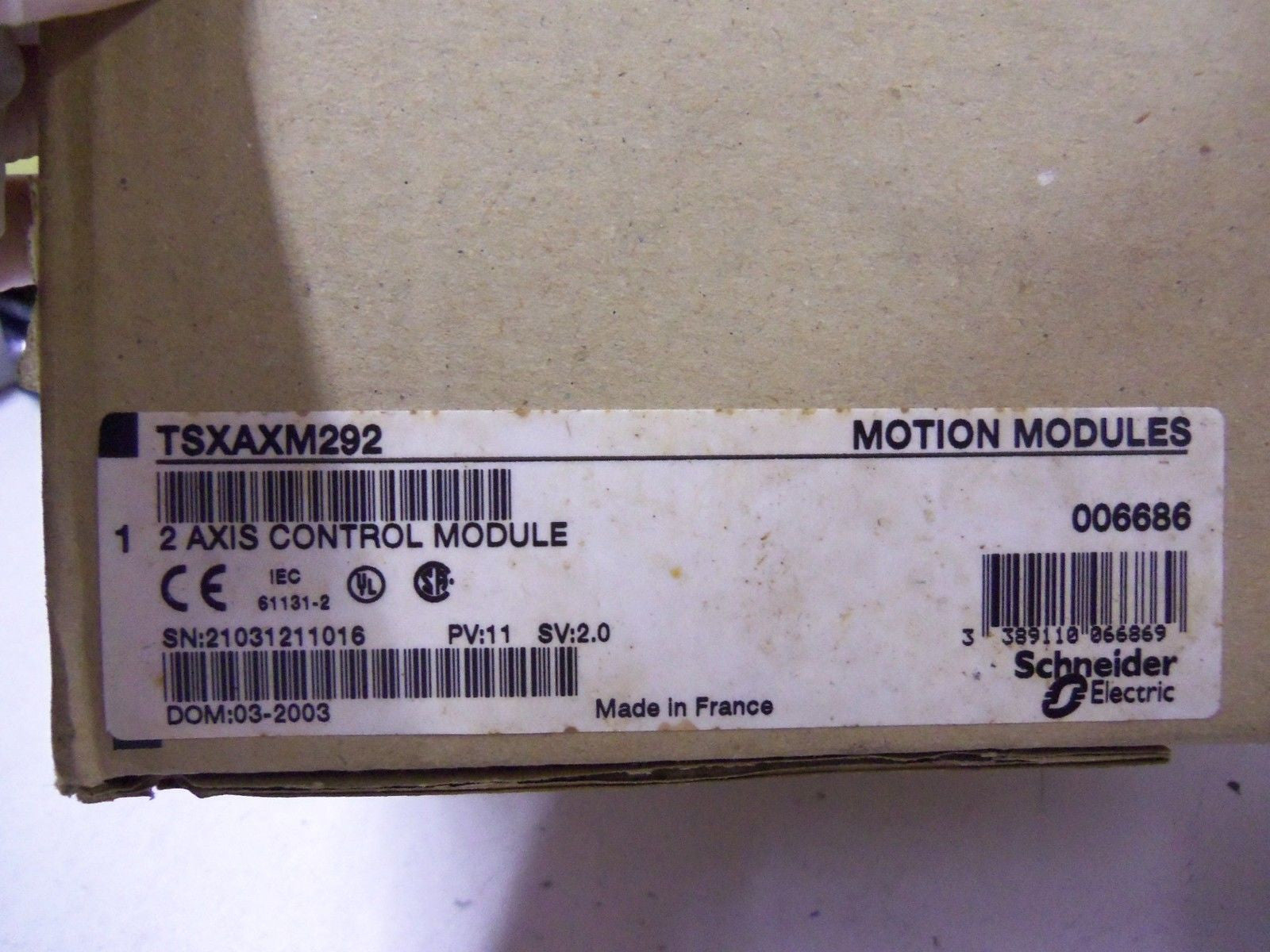 SCHNEIDER ELECTRIC TSXAXM292 *USED*