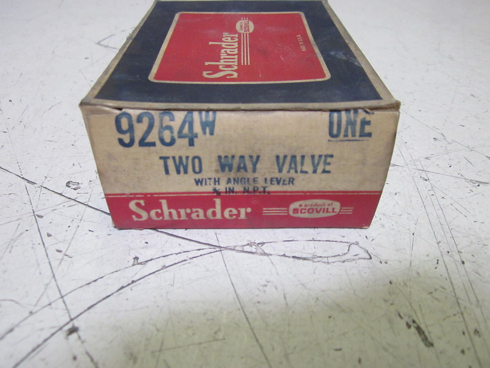 SCHRADER 9264W 2-WAY VALVE W/ ANGLE LEVER  *NEW IN BOX*