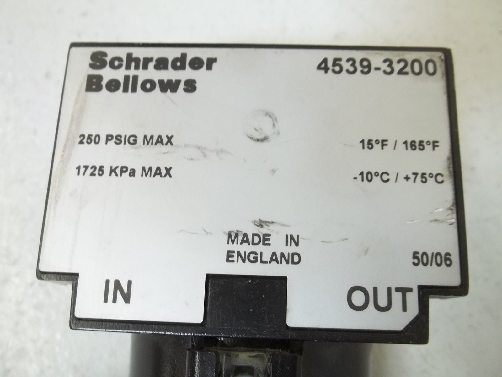 SCHRADER BELLOWS 4539-3200 MODULAR FILTER *USED*