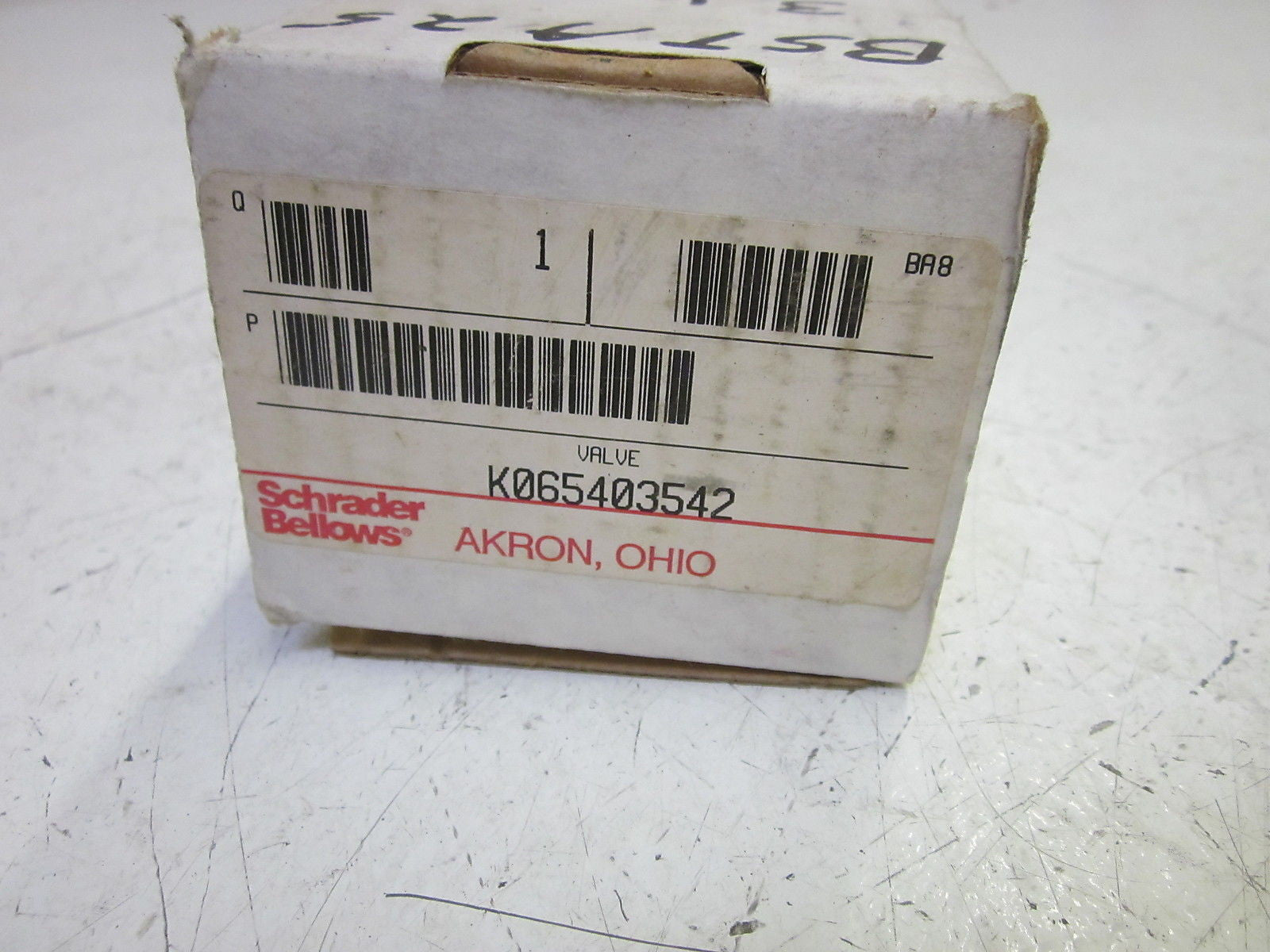 SCHRADER BELLOWS K065403542 VALVE 24V *NEW IN BOX*