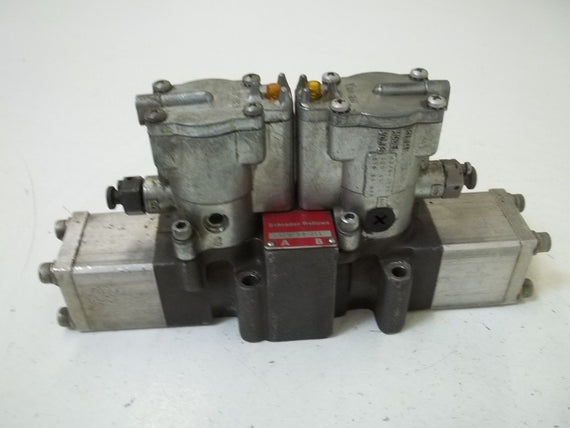 SCHRADER BELLOWS L525-59-21 DOUBLE SOLENOID VALVE *USED*