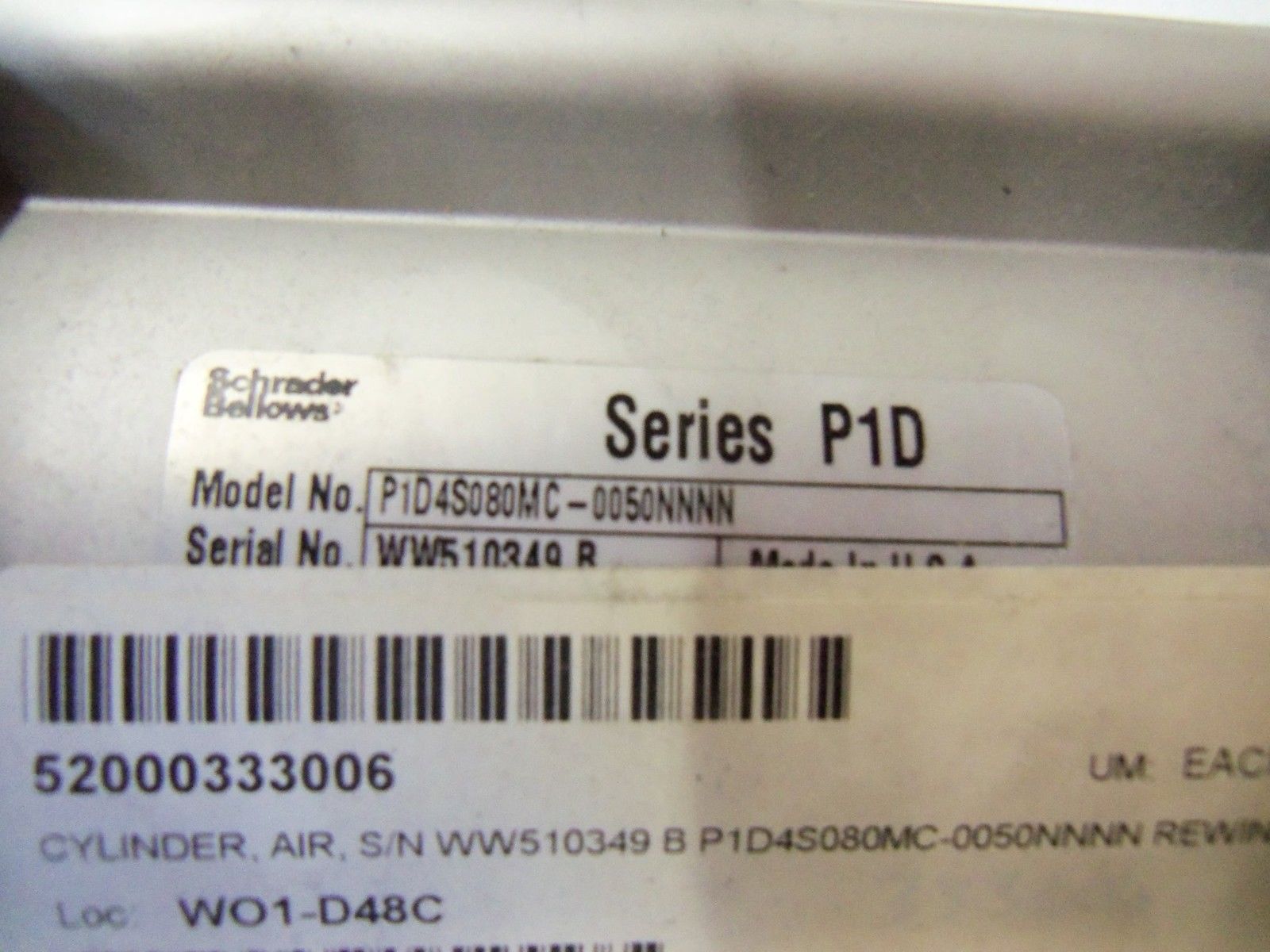 SCHRADER BELLOWS P1D4S080MC-0050NNNN *NEW NO BOX*