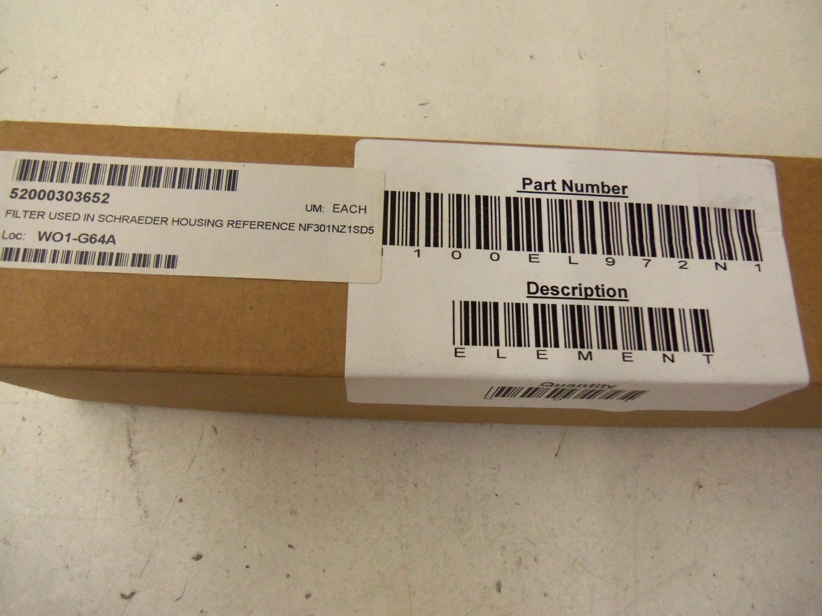 SCHRAEDER HOUSING N100EL972N1 FILTER *NEW IN BOX*