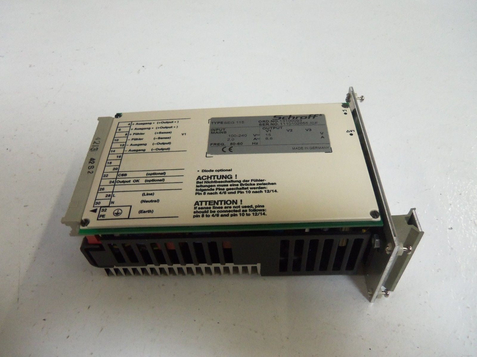 SCHROFF SEG115 POWER SUPPLY *NEW IN BOX*