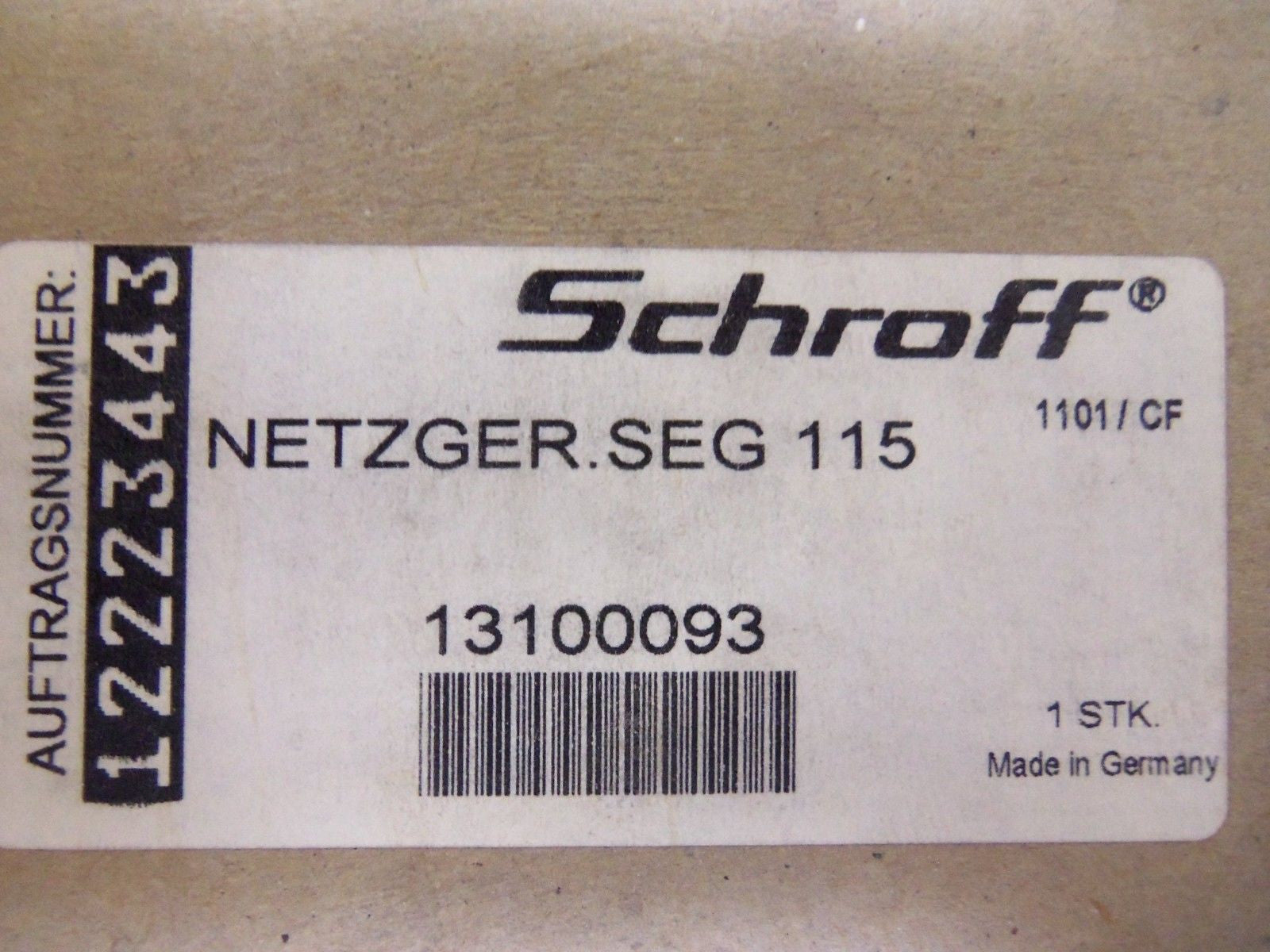 SCHROFF SEG115 POWER SUPPLY *NEW IN BOX*
