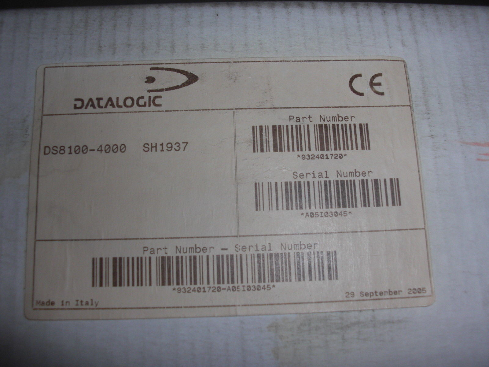 DATALOGIC DS8100-4000- SH1937 *FACTORY SEALED*