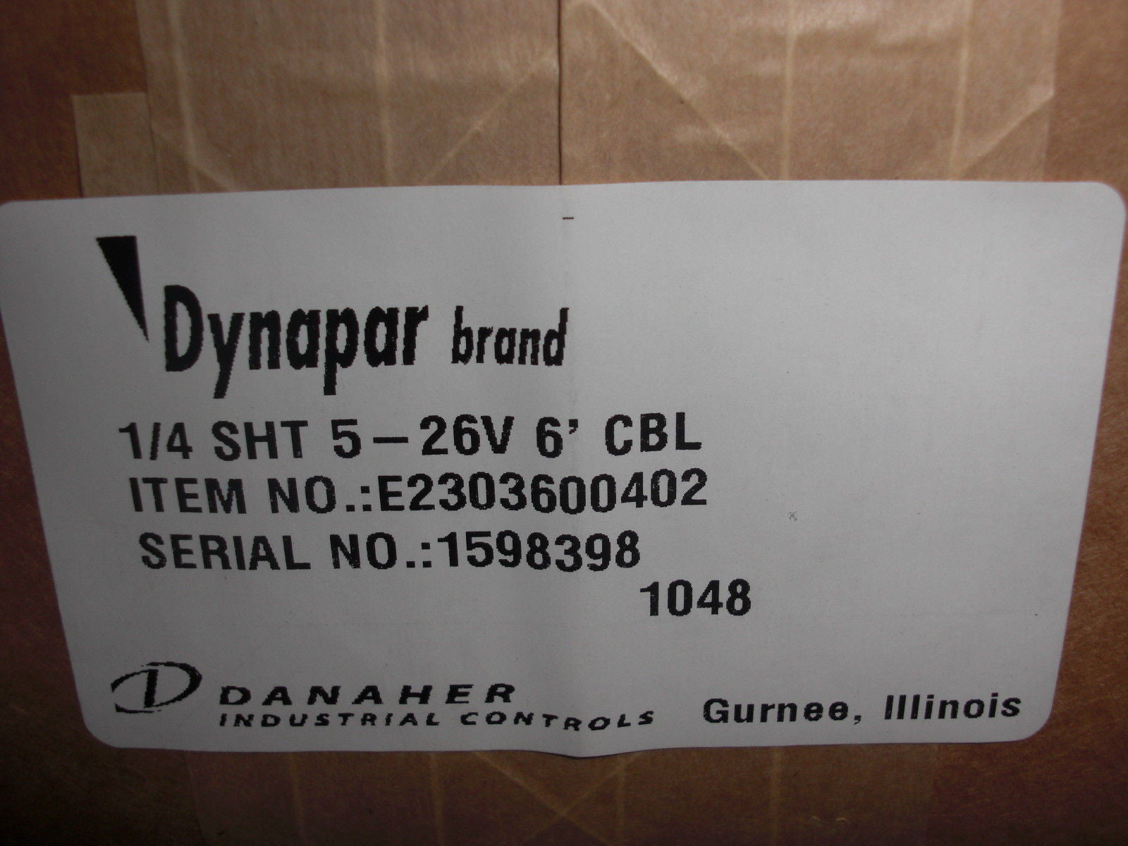 DYNAPAR E2303600402 1/4 SHT 5-26V 6' CABLE *FACTORY SEALED*