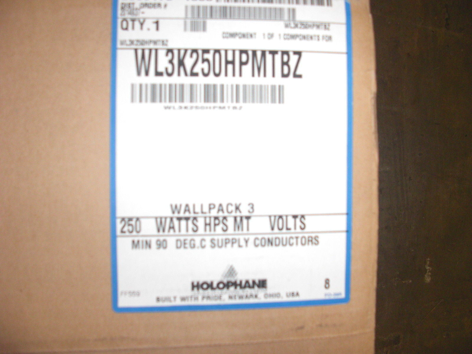 HOLOPHANE WL3K250HPMTBZ *FACTORY SEALED*