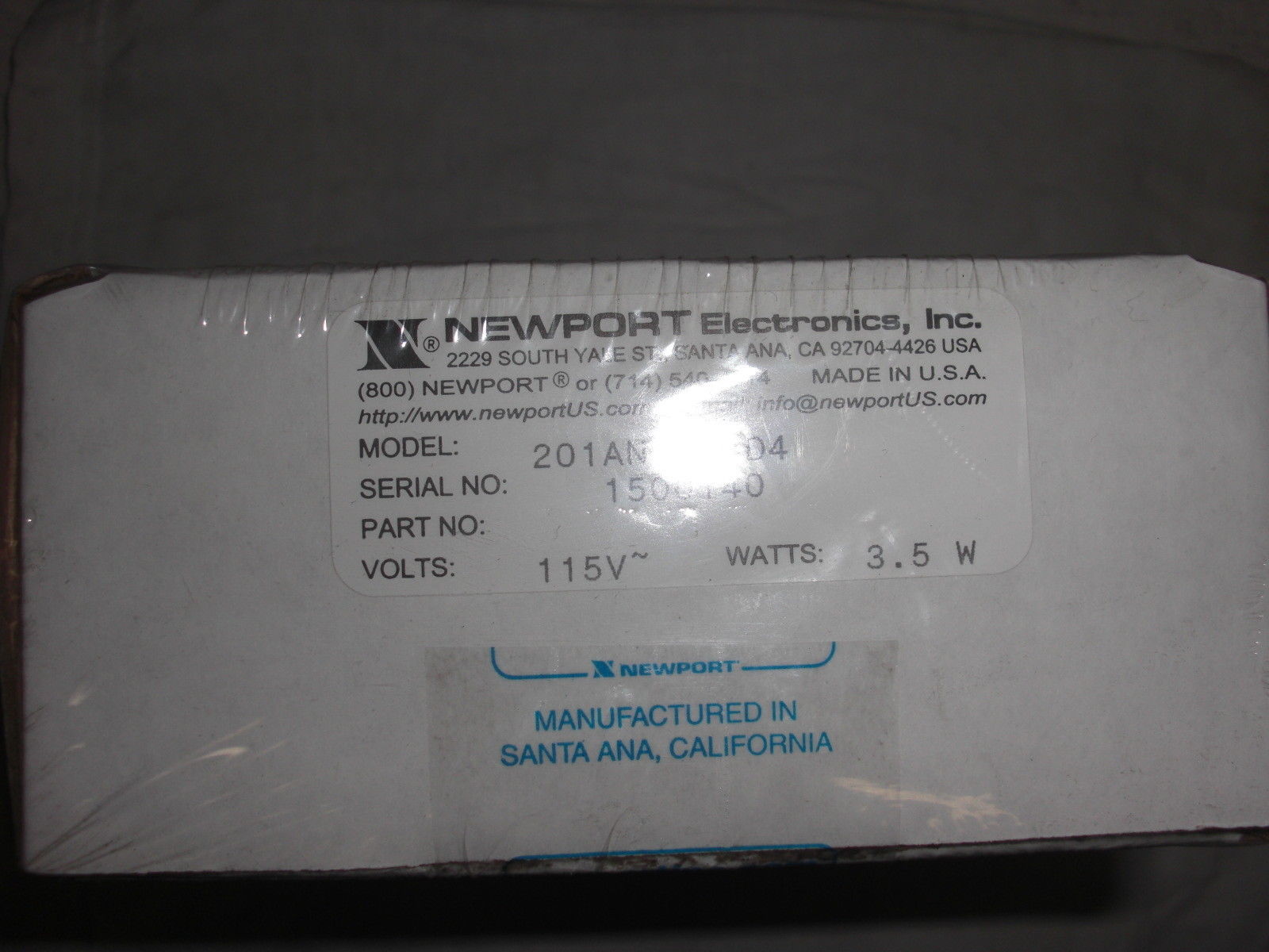 NEWPORT ELECTRONICS 201AN-3 D4 *FACTORY SEALED*