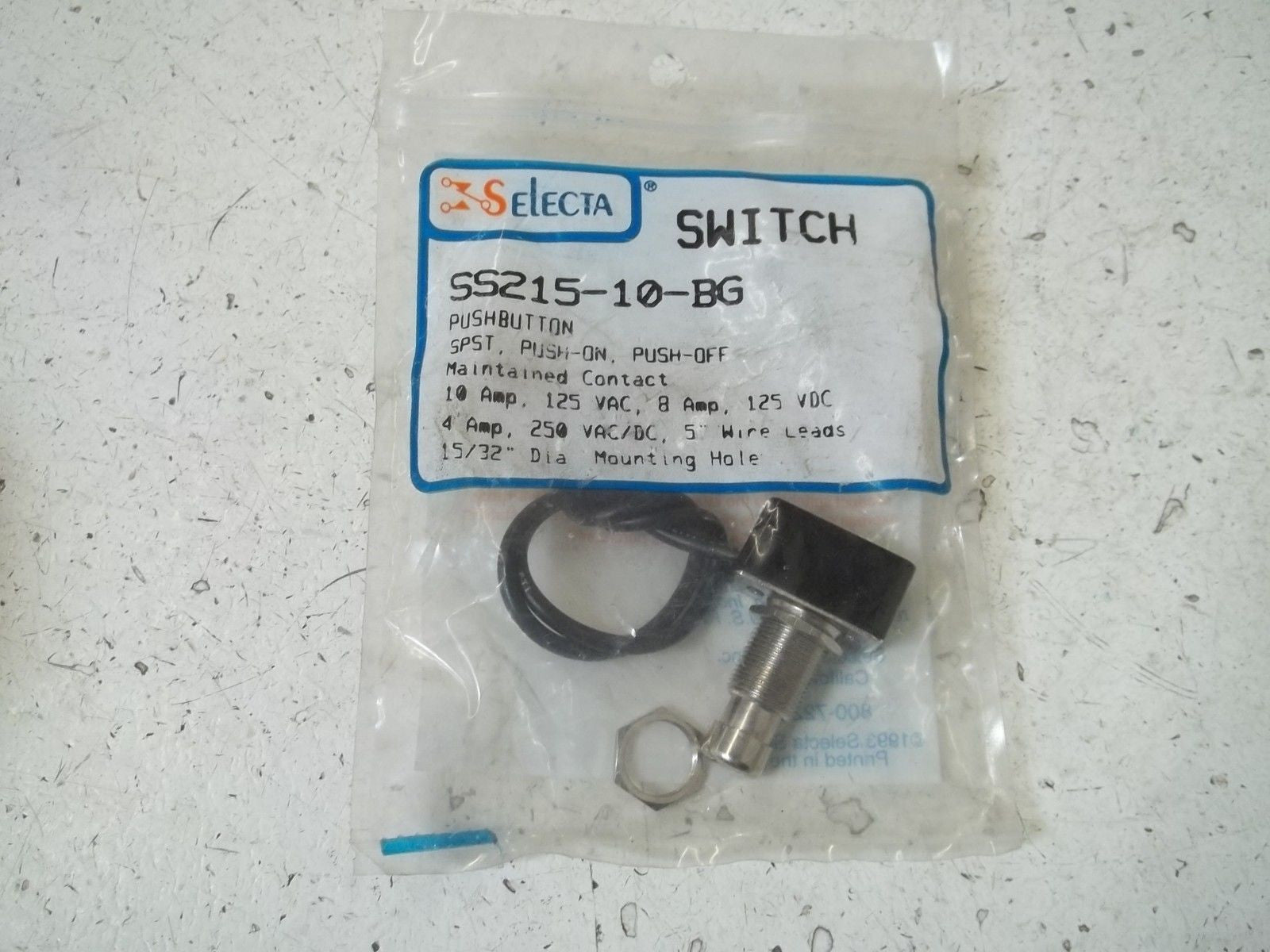 SELECTA SS215-10-BG SWITCH *NEW IN A FACTORY BAG*