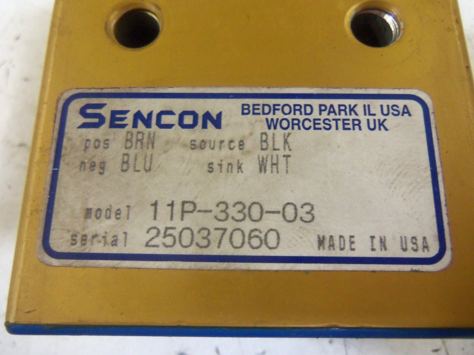 SENCON 11P-330-03 *USED*