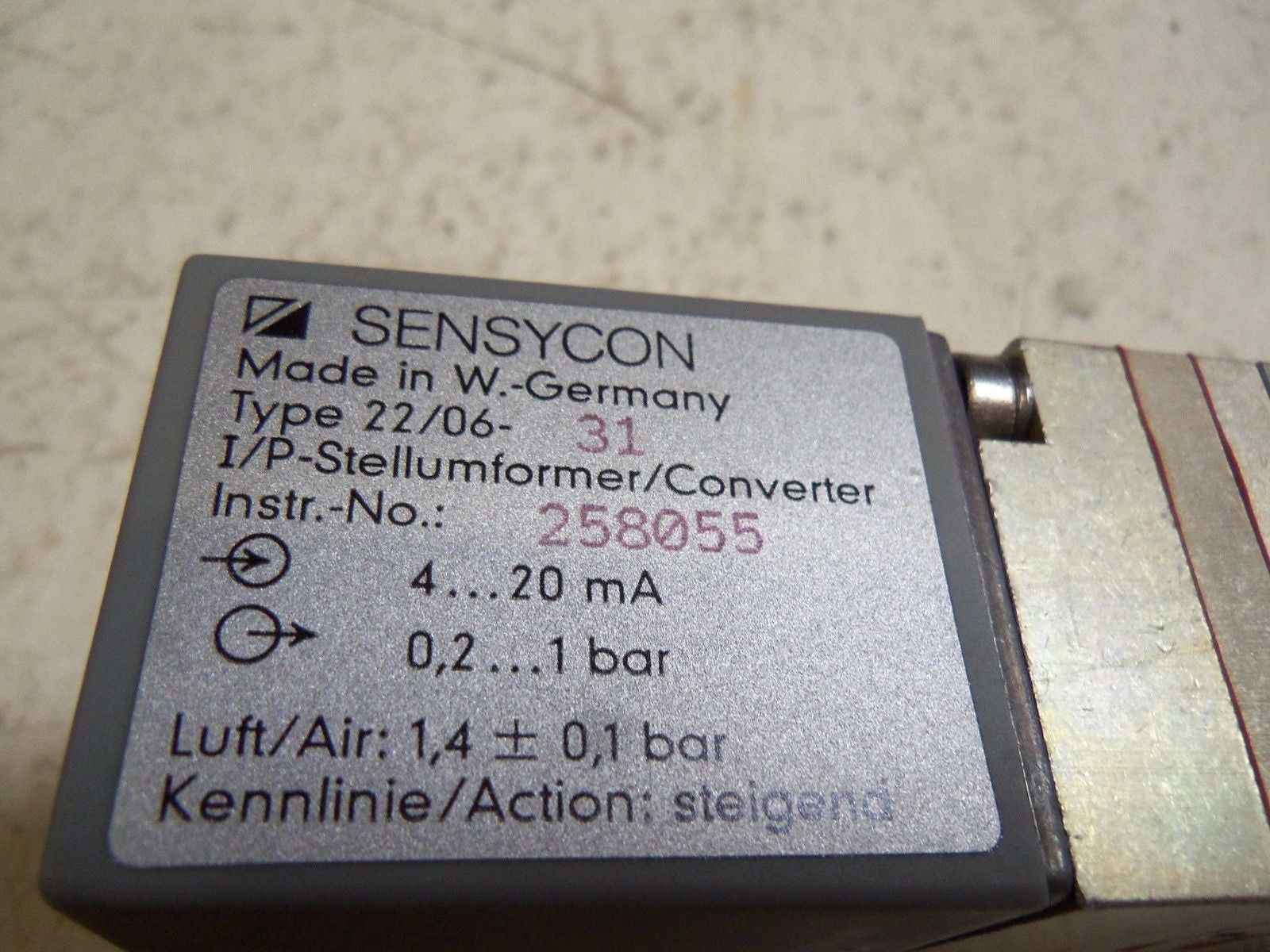 SENSYCON 22/06-31 CONVERTER 258064 *NEW IN BOX*