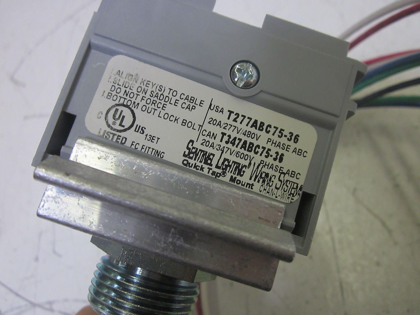 SENTAL LIGHTING T277ABC75-36 QUICK TAP MOUNT 20A 277/480V *NEW NO BOX*