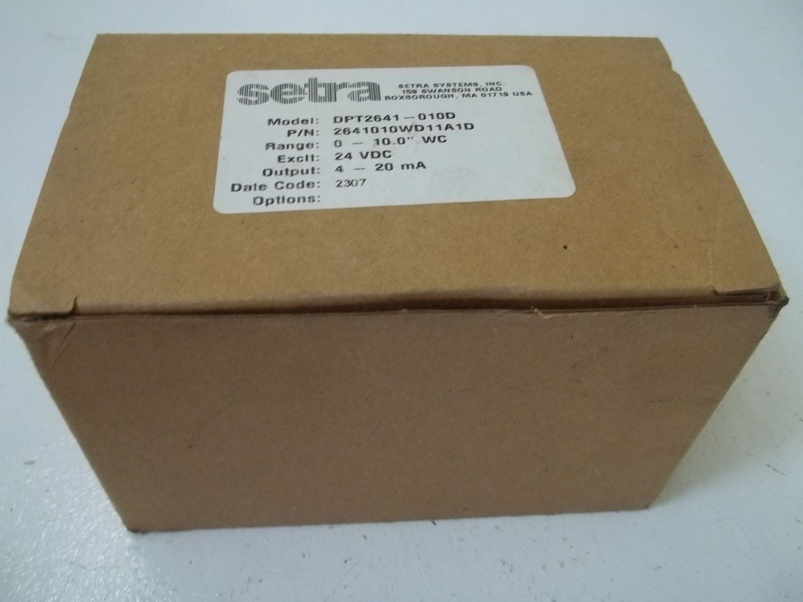 SENTRA 2641010WD11A1D MODEL DPT2641-010D PRESSURE TRANDUCER *NEW IN BOX*