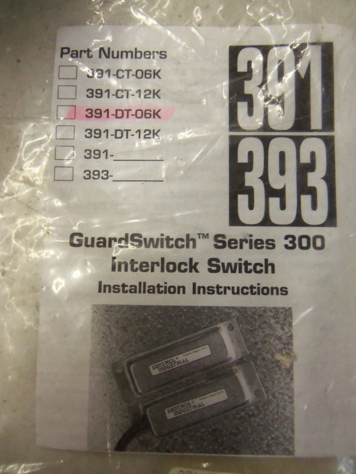SENTROL INDUSTRIAL 391-DT-06K *USED*