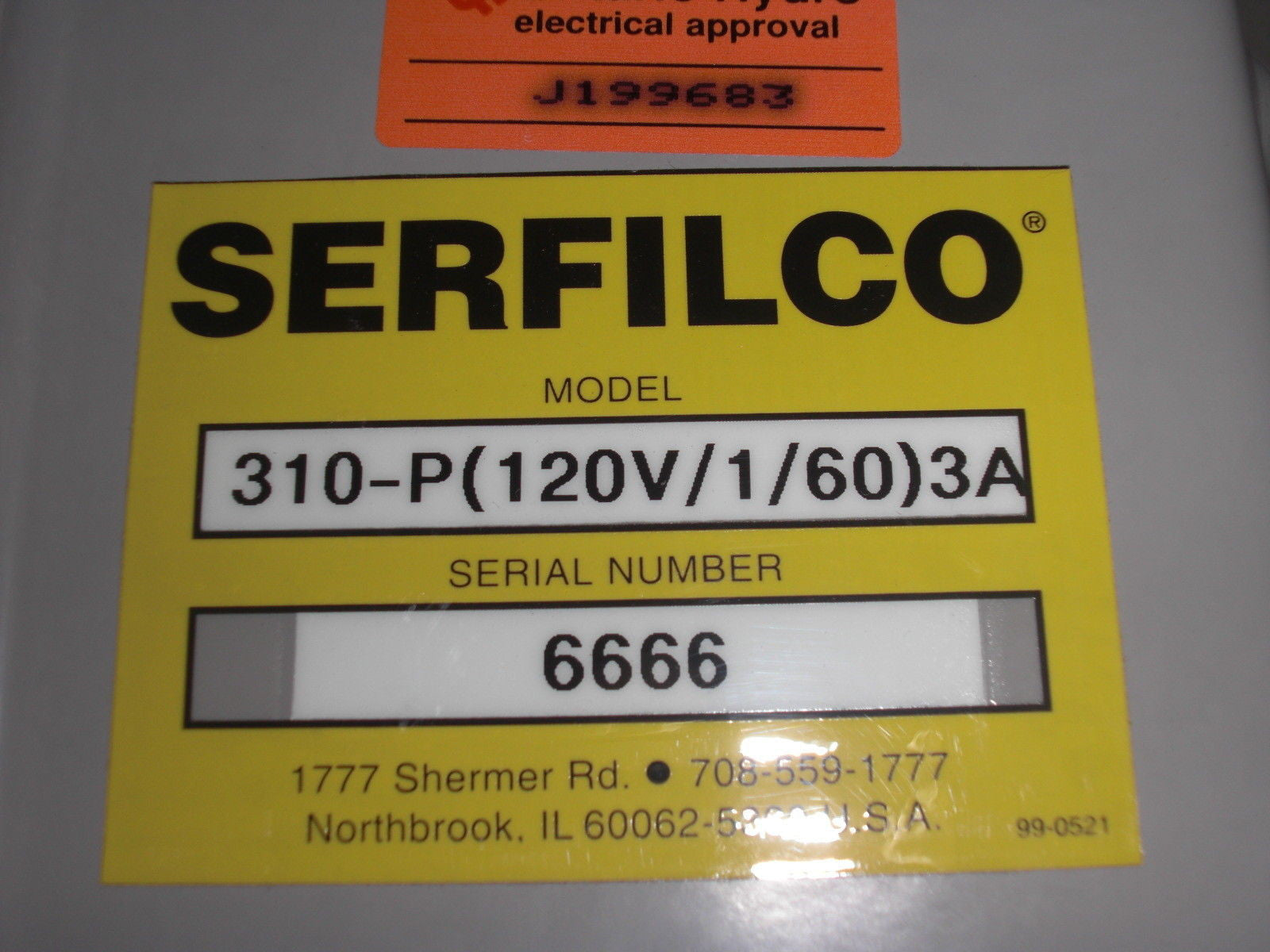 SERFILCO 310-P (120V/1/60) 3A *USED*