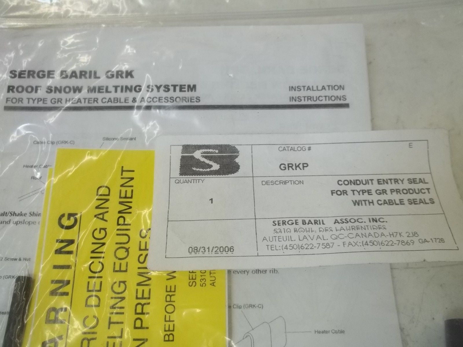 SERGE BARIL GRKP *NEW IN A FACTORY BAG*
