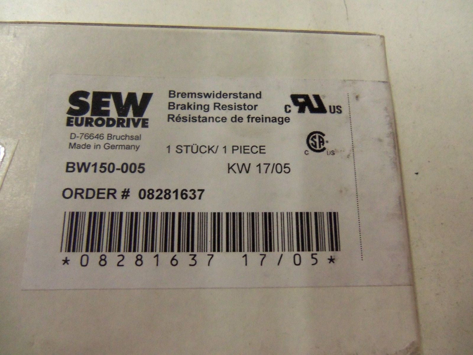 SEW-EURODRIVE BW150-005 *FACTORY SEALED*