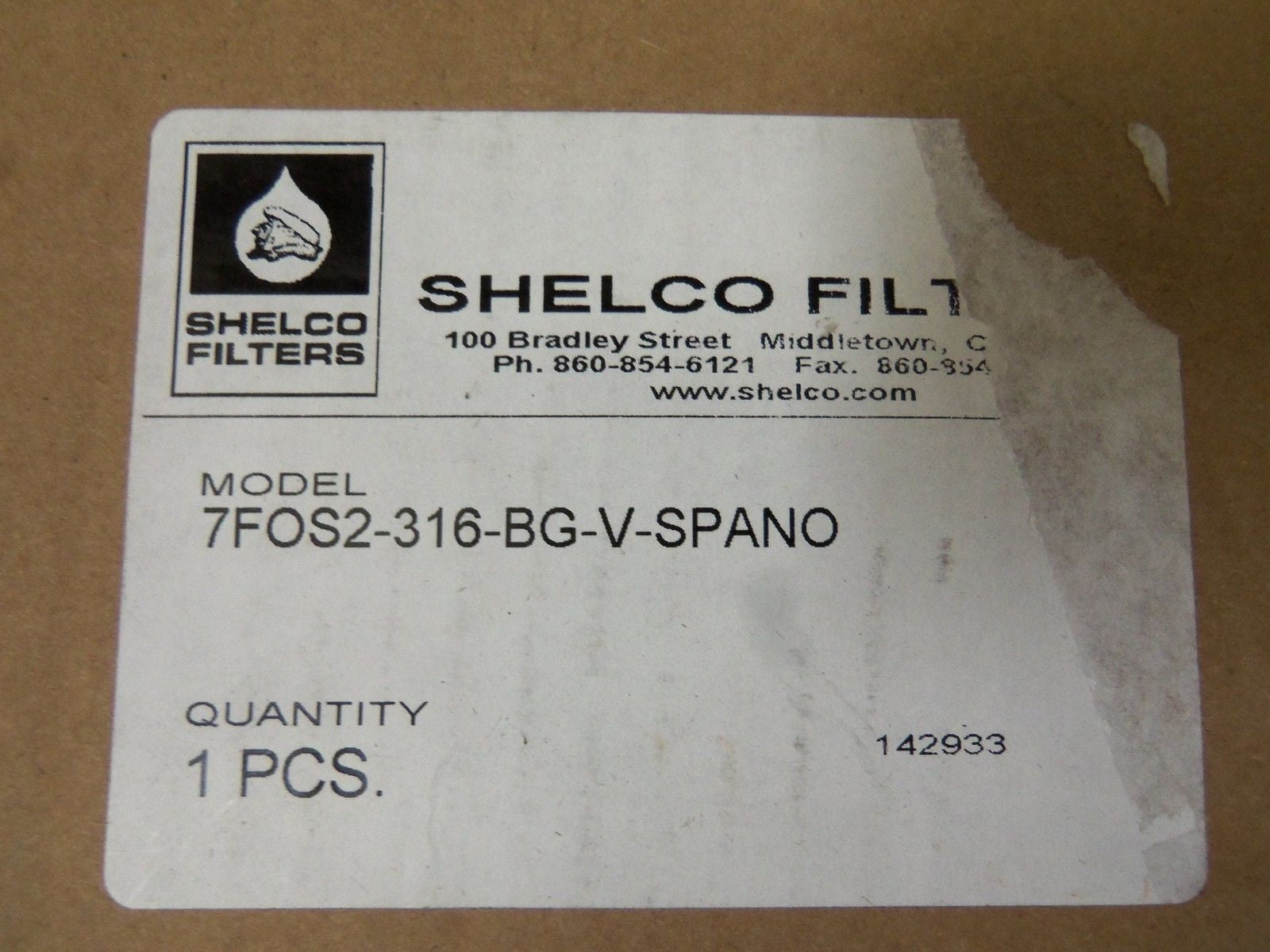 SHELCO 7FOS2-316-BG-V-SPANO FILTER *NEW IN BOX*