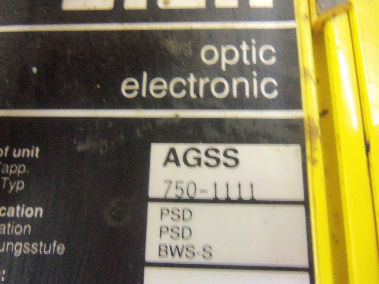 SICK AGSS 750-1111 *USED*