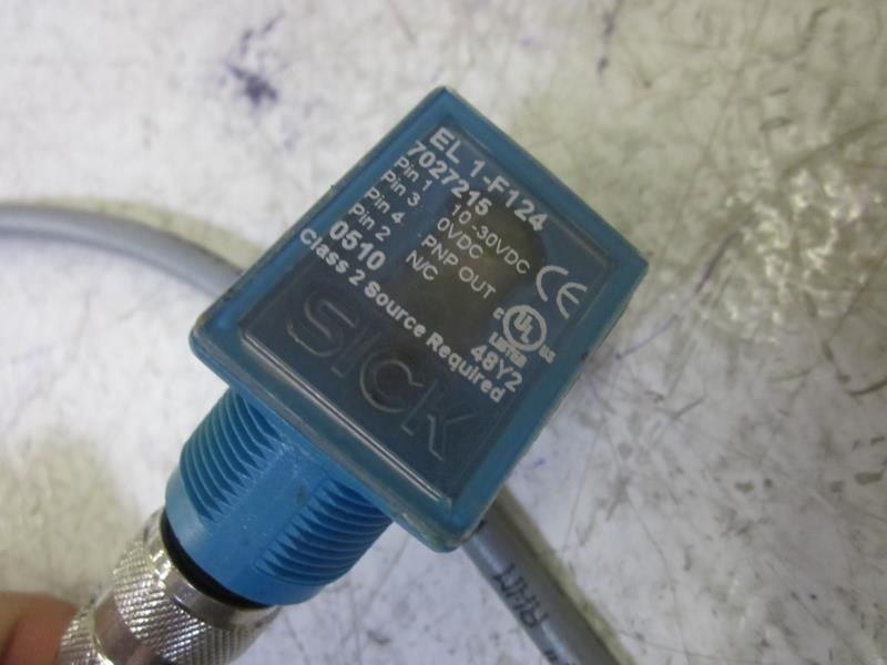 SICK EL1-F124 OPTIC ELECTRONIC W/ TURCK RK 4.4T-4 CABLE *USED*