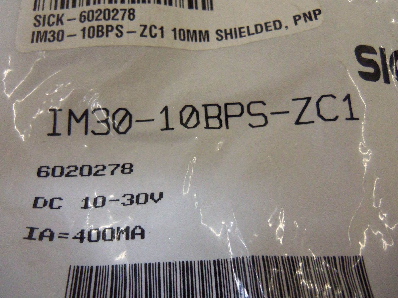 SICK IM30-10BPS-ZC1 SENSOR *NEW IN FACTORY BAG*
