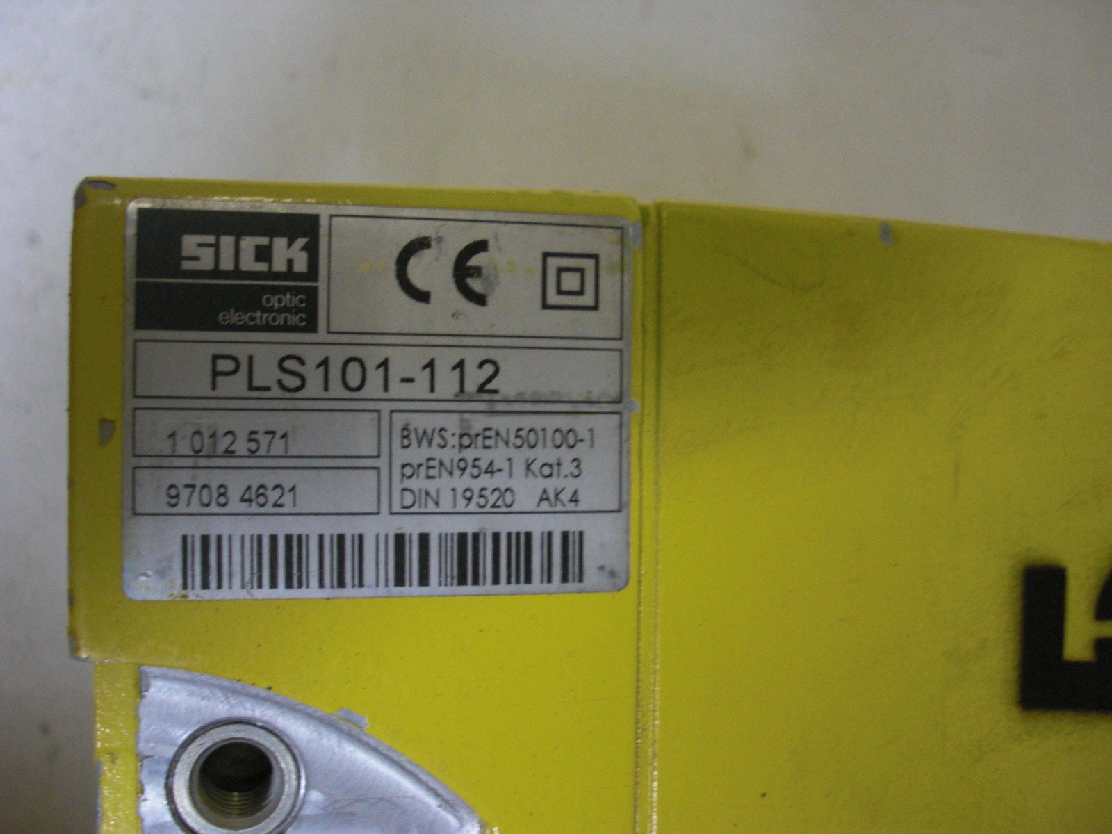 SICK PLS101-112 PHOTOELECTRIC LASER SCANNER *USED*