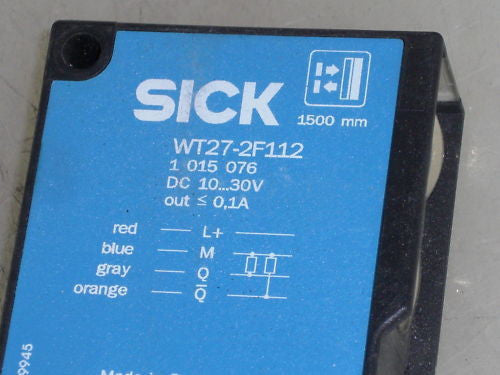 SICK WT27-2F112 PHOTOELECTRIC SENSOR *NEW NO BOX*