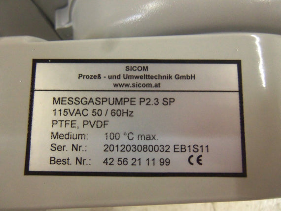SICOM MESSGASPUMPE PUMP *NEW IN BOX*