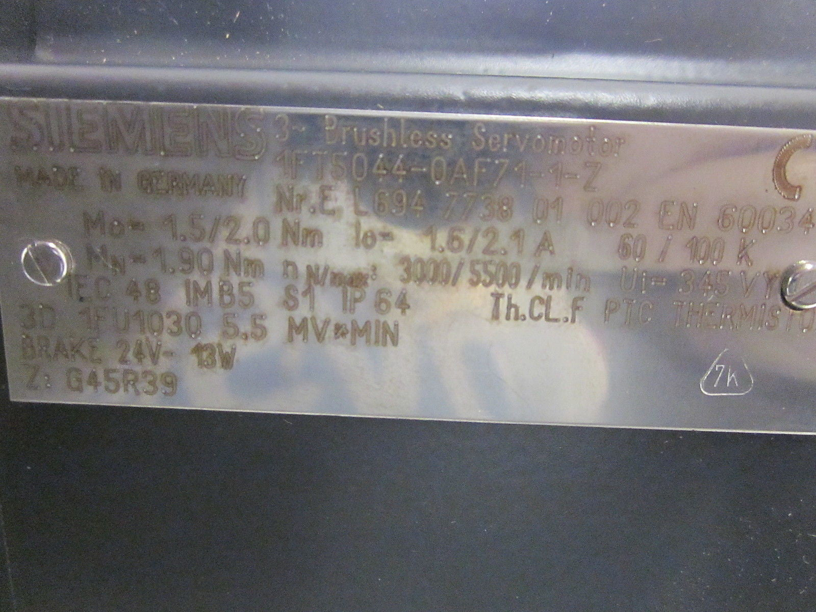 SIEMENS 1FT5044-0AF71-1-Z *USED*