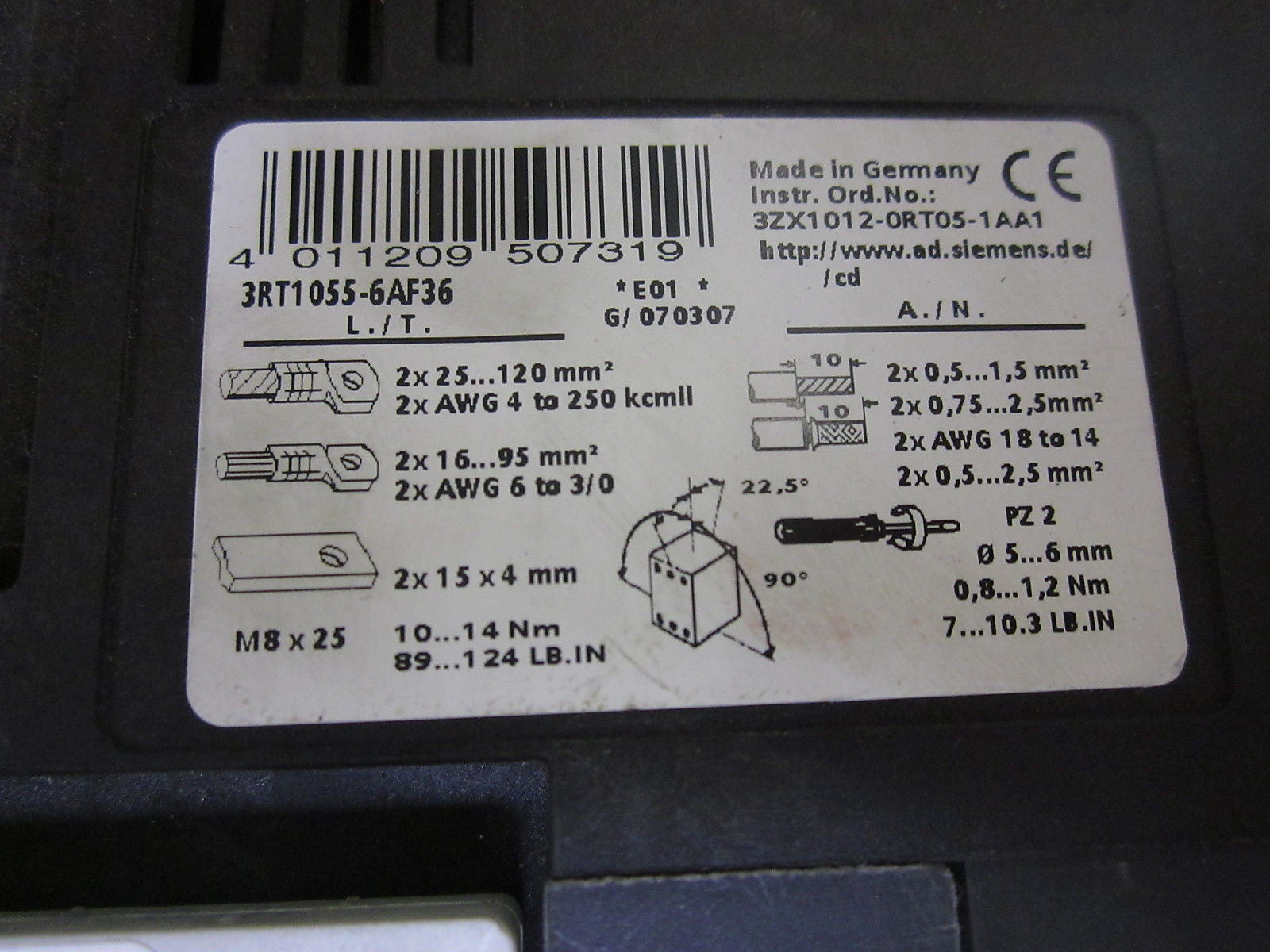 SIEMENS 3RT1055-6AF36 / 3RB1056-1FG0 *NEW NO BOX*