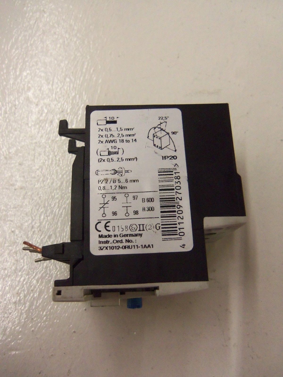 SIEMENS 3RU1116-1EB0 *USED*